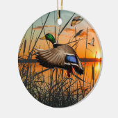 Flying Mallard-Ornament, Entenjagd Keramik Ornament (Links)