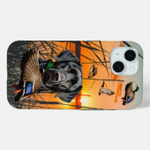 Flying Mallard und Labrador iPhone Tough Case (Rückseite (Horizontal))