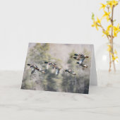 Flying Mallards Karte (Gelbe Blume)