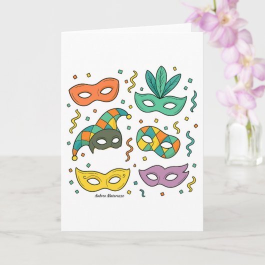 Flying Masks Karte (Orchidee)