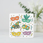 Flying Masks Karte (Stehend Vorderseite)