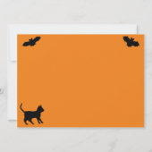 Flying mit schwarzer Katze , halloween night (Rückseite)