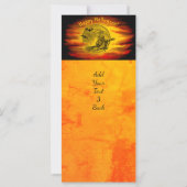 Flying mit schwarzer Katze , halloween night (Rückseite)