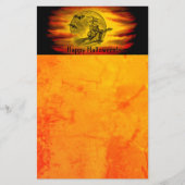 Flying mit schwarzer Katze , halloween night Briefpapier (Vorderseite)