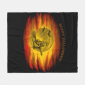 Flying mit schwarzer Katze , halloween night Fleecedecke (Vorderseite (Horizontal))