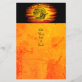 Flying mit schwarzer Katze , halloween night Flyer (Hinten)