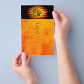 Flying mit schwarzer Katze , halloween night Flyer (Handgriff)