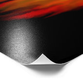 Flying mit schwarzer Katze , halloween night Fotodruck (Ecke)