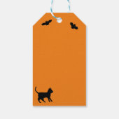 Flying mit schwarzer Katze , halloween night Geschenkanhänger (Rückseite)