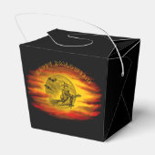 Flying mit schwarzer Katze , halloween night Geschenkschachtel (Rückseite)