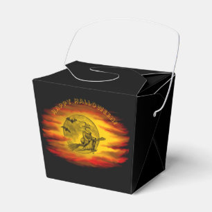 Flying mit schwarzer Katze , halloween night Geschenkschachtel