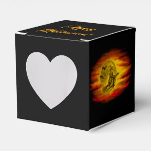 Flying mit schwarzer Katze , halloween night Geschenkschachtel