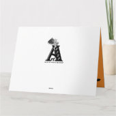 Flying mit schwarzer Katze , halloween night Karte (Rückseite)