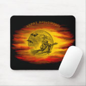 Flying mit schwarzer Katze , halloween night Mousepad (Mit Mouse)