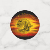 Flying mit schwarzer Katze , halloween night pape Konfetti (Klein Vorderseite)