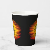 Flying mit schwarzer Katze , halloween night Pappbecher (Links)