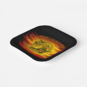 Flying mit schwarzer Katze , halloween night Pappteller (Gewinkelt)