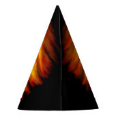 Flying mit schwarzer Katze , halloween night Partyhütchen (Rückseite)