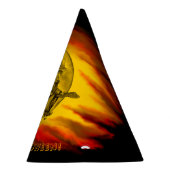 Flying mit schwarzer Katze , halloween night Partyhütchen (Rechts)