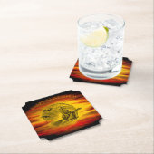 Flying mit schwarzer Katze , halloween night Untersetzer (Vor Ort)