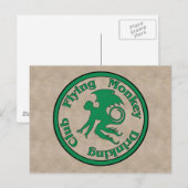 Flying Monkey Drink Club Postkarte (Vorne/Hinten)