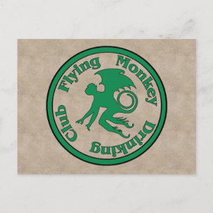 Flying Monkey Drink Club Postkarte