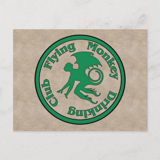 Flying Monkey Drink Club Postkarte (Vorderseite)