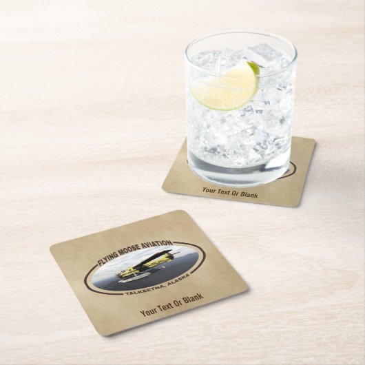 Flying Moose Aviation de Havilland DH3-C Otter Rechteckiger Pappuntersetzer (Vor Ort)