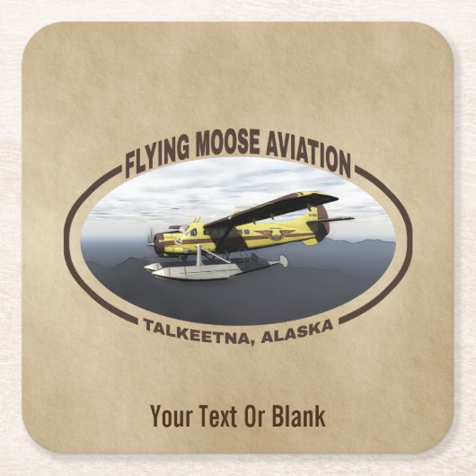 Flying Moose Aviation de Havilland DH3-C Otter Rechteckiger Pappuntersetzer (Vorderseite)