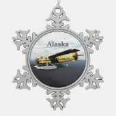 Flying Moose Aviation de Havilland DH3-C Otter Schneeflocken Zinn-Ornament (Vorderseite)