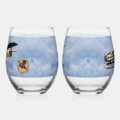 Flying Moose Aviation de Havilland Otter Weinglas Ohne Stiel (Links)