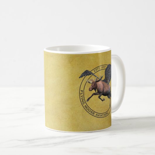 Flying Moose Aviation Kaffeetasse (VorderseiteRechts)