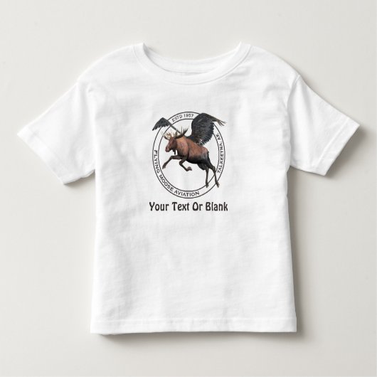 Flying Moose Aviation Kleinkind T-shirt (Vorderseite)