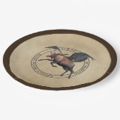 Flying Moose Aviation Logo Pappteller (Schrägansicht)