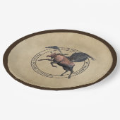 Flying Moose Aviation Logo Pappteller (Schrägansicht)