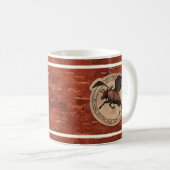 Flying Moose Aviation Patch auf der Birkenrinde Kaffeetasse (VorderseiteRechts)