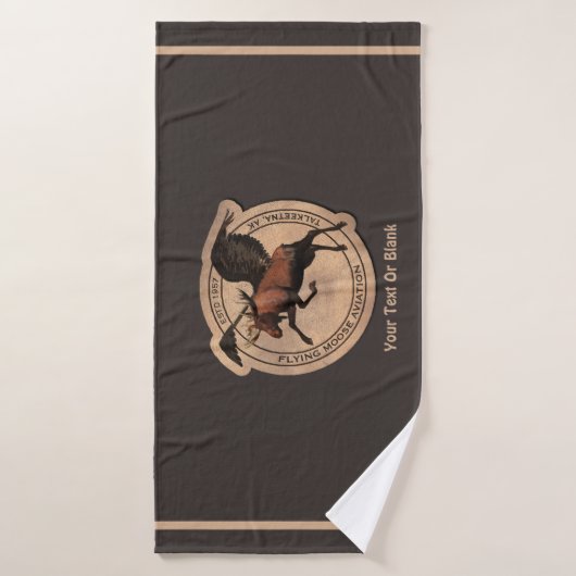 Flying Moose Aviation Patch Badehandtuch (Badehandtuch)