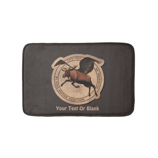 Flying Moose Aviation Patch Badematte (Vorderseite)
