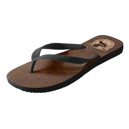 Flying Moose Aviation Patch Badesandalen (Schrägansicht)