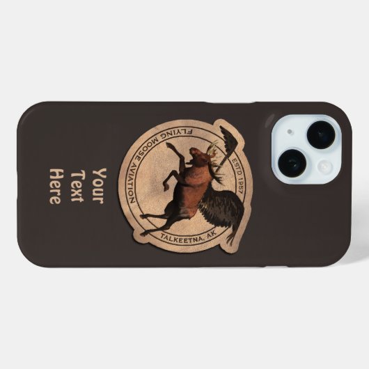 Flying Moose Aviation Patch Case-Mate iPhone Fall Hülle (Rückseite (Horizontal))