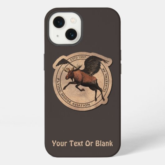 Flying Moose Aviation Patch Case-Mate iPhone Fall Hülle (Rückseite)