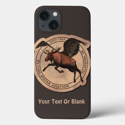 Flying Moose Aviation Patch Case-Mate iPhone Hülle (Rückseite)