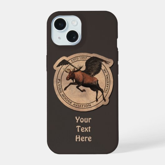 Flying Moose Aviation Patch Case-Mate iPhone-Hülle iPhone 15 Hülle (Rückseite)