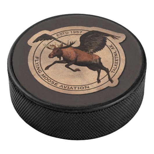 Flying Moose Aviation Patch Eishockey Puck (3/4)