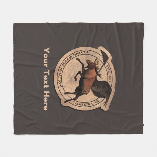 Flying Moose Aviation Patch Fleecedecke (Vorderseite (Horizontal))