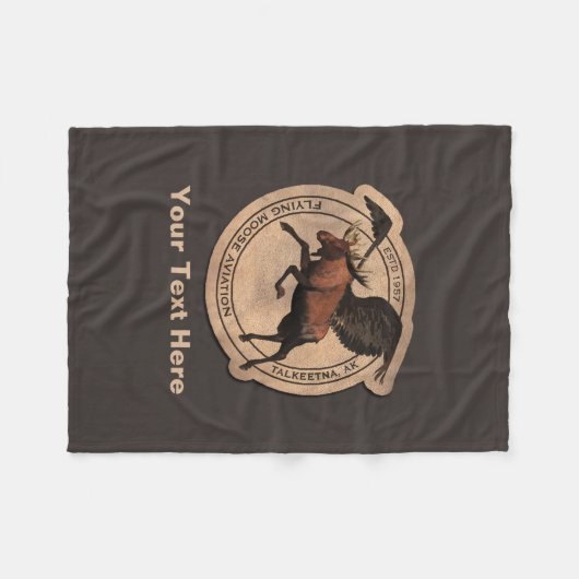 Flying Moose Aviation Patch Fleecedecke (Vorderseite (Horizontal))