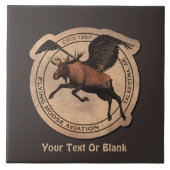 Flying Moose Aviation Patch Fliese (Vorderseite)