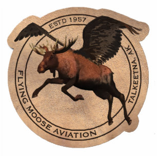 Flying Moose Aviation Patch Fotoskulptur Magnet