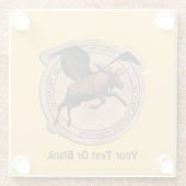 Flying Moose Aviation Patch Glasuntersetzer (Rückseite)