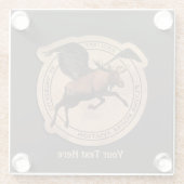 Flying Moose Aviation Patch Glasuntersetzer (Rückseite)